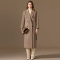 Double sided cashmere coat women's long coat